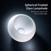 Frosted Glass Globe Lamp Shade, Kitchen Lighting Glass Globe, Minimalist Frosted #variant:Diameter 13.8cm, Height 12cm, Bottom Opening 8cm