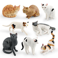 PVC Cat Figurine Set for Children's Educational Play