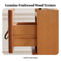 Narrow Wooden Nightstand pure Wood Bedside Table Sturdy Construction