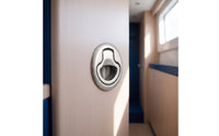 Stainless Steel Embedded Pull Handle Lock Compact Recessed Latch with Pull Handle Long-Lasting Hardware Secure for RV Compartments