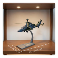 EC665 Armed Rotorcraft Helicopter Model High-Detail Simulation 1:72 Scale Helicopter Model Rotatable Propellers and Wheels for Aviation Enthusiasts