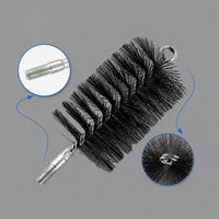 5 Pieces Wire Pipe Brush Kit Sturdy Chimney Pipe Brush Set Stainless Steel Bristles