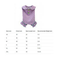 Collared Dog Jumpsuit Polka Spotted Pet Bodysuit Cute Ruffle Pet Romper for Daily Wear, Photo Photography