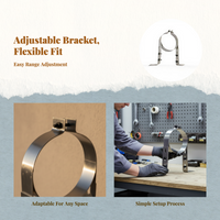 Stainless Steel Muffler Band Extended Wall Bracket