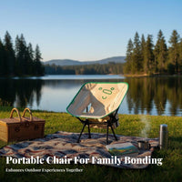 Collapsible Moon Chair Lightweight Camping Seat Sturdy for Fishing, Campers