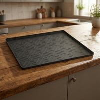 Silicone Mat with Raised Rim Waterproof Silicone Mat with Raised Edges Easy to Wipe down for Pet Owners, Coffee Lovers, Kitchen Counter, Floor