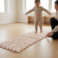 11 Pieces Interlocking Silicone Mat Raised Texture Jigsaw Sensory Tiles