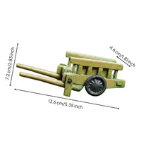 2 Pieces Bamboo Design Tea Pet Handmade Woven Wagon Ornament Long-Lasting