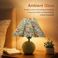 Lampshade for Table Lamps with Eight Petal Flower Design, Cloth Light Shade for Living Room Decor