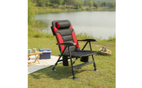 Foldable Fishing Chair Padded Chair with Adjustable Legs Stable Furniture Long-Lasting for Outdoor