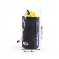 Bike Water Bottle Holder with Mesh Pocket Cylindrical Handlebar Bottle Holder Portable for Commuters, Commuting