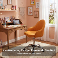 Upholstered Rolling Chair Comfortable for Long Sitting Desk Seat Modern Design