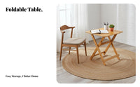 Foldable Square Dining Table Space-Saving Foldable Floor-Seating Table Portable Versatile for Adults, Students, Balcony, Bedroom