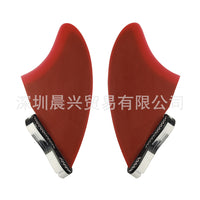 Double Tab 2 / FCS2 Base Surfboard Fin, Fiberglass, Red-Black
