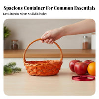 Handled Woven Basket multipurpose Handled Gathering Basket multipurpose