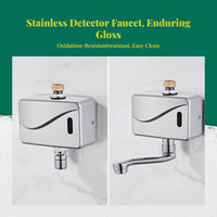 Contactless Infrared Wall-Mounted Bathroom Faucet