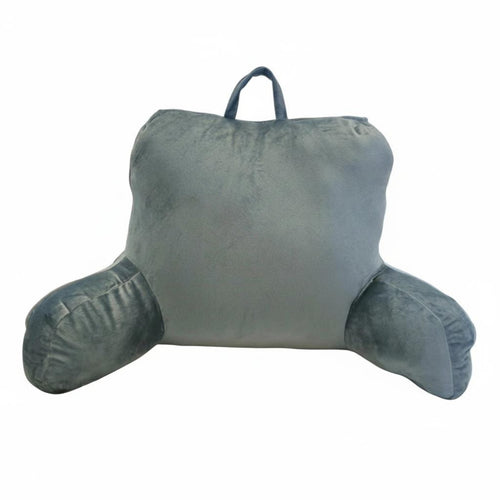 Bed Rest Pillow with Arms Ergonomic Design Sit up Pillow with Armrests Portable Carry Handle Support Backrest Cushion for Video Enthusiasts