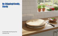 Round Chopping Board, Durable Birch Wood Cutting Board, Thickened for Home & Commercial Use