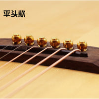 Acoustic Guitar Bridge Pins Set - 6 Copper Pins for Guitar and Ukulele