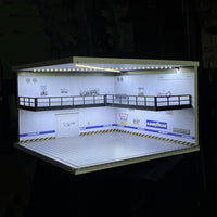 跨境1/64双层展厅拼装小比例合金车车模场景大尺寸停车场模型收纳