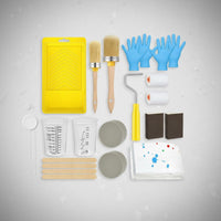 21 Pieces 21 Piece Paint Brush and Roller Set High-Density Foam Rollers