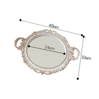 Gold Mirror Tray Mirrored Surface Table Decor Vintage Design for Photo