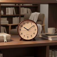 Wooden Mantel Timepiece Easy to Place Home Decor Battery Powered for Bookshelf
