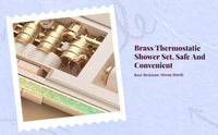 Thermostatic Copper Shower Set, Multi-Function, Easy Install