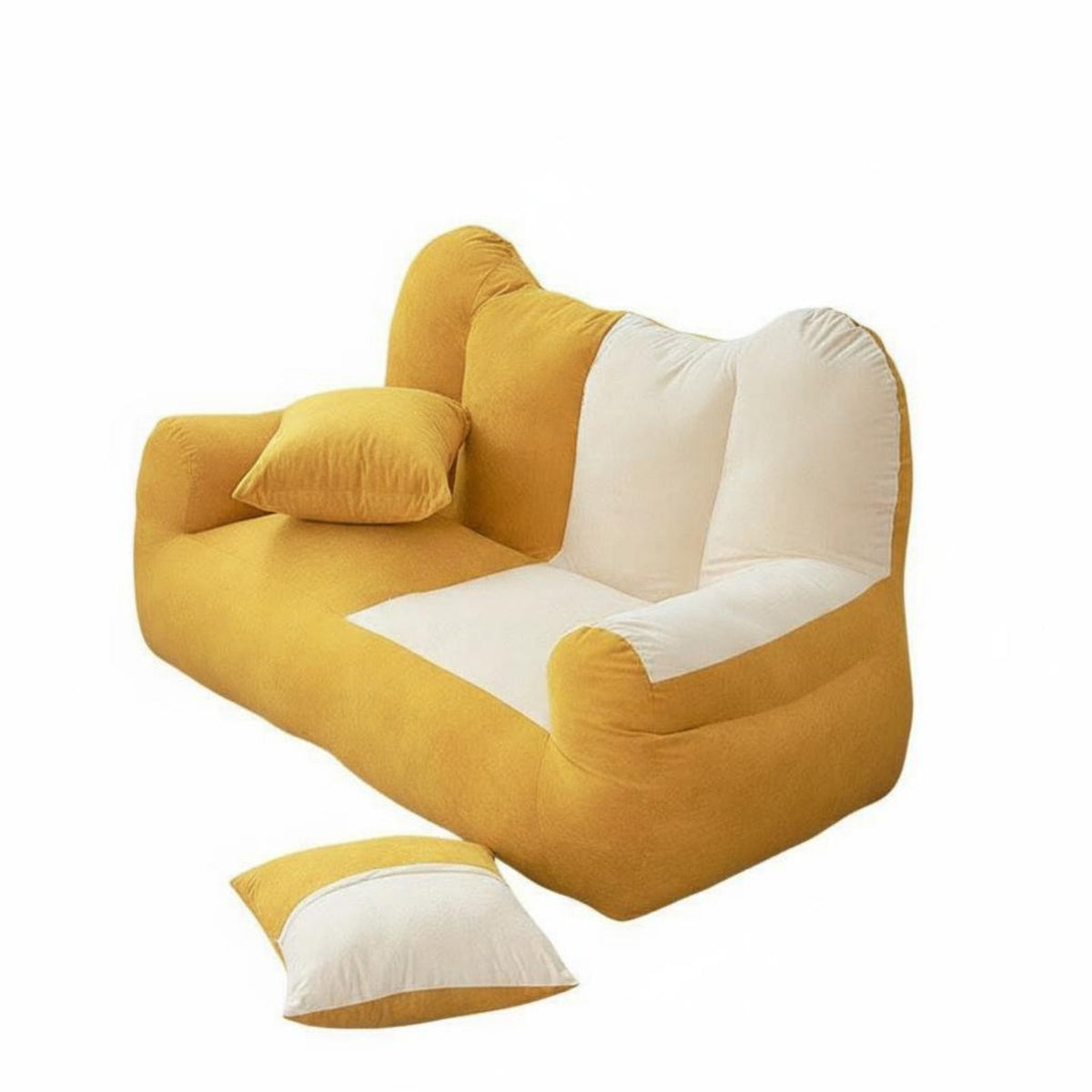 2-Seater Frameless Sofa Comfortable Indoor Seating Ergonomic Ergonomic Cushioning SkinComfortable for Apartment Dwellers