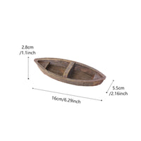 Pond Landscape Boat Realistic Wood Texture Garden Decor for Courtyard