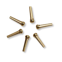 Acoustic Guitar Bridge Pins Set - 6 Copper Pins for Guitar and Ukulele