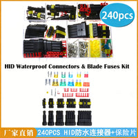 352PCS Automotive Waterproof Connector Kit for HID Xenon Lamp Wiring Harness