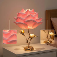 Decorative Floral Table Lamp Ambient Flower Table Lamp Romantic Floral Desk Light Sculptural for Bedroom, Living Room, Reading Nook