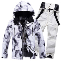 冬户外滑雪服男女套装防风保暖加厚防水情侣滑雪衣裤单双板装备