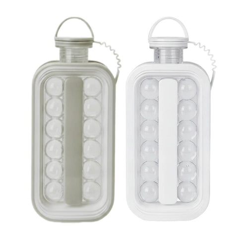 Bottle-Shaped Ice Ball Mold Expandable Drink Accessory Screw-on Cap