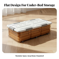 Flat Rolling Box Lowheight Design Underbed Bin particlesresistant for Bedroom, Parents
