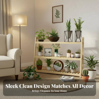 Multi-Tier Plant Stand adaptable Placement Tiered Wooden Plant Holder for Indoor