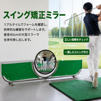 Golf Practice Range Divider, Batting Stall Partition Board, with 40cm Mirror, Stainless Steel, Double Pole