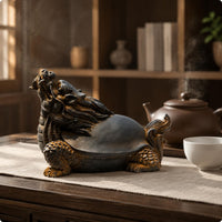 Chinese-Design Dragon-Turtle Ornament Reclining Design Dragon-Turtle Figurine