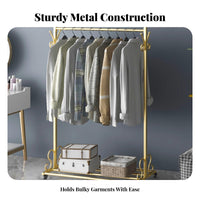 Single-Rod Clothing stand featuring Shelf Nordic appearance Garment Rack Minimalist Design Easy Assembly for Students