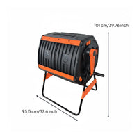 200 L Rotating Compost Tumbler Large Capacity Outdoor Storage Air Vents for Yard