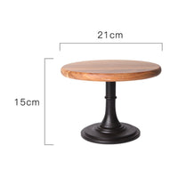 Elegant Wooden Cake Stand with Pedestal Round Pedestal Cake Stand Natural Sturdy for Party Planners