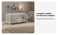 Removable Divider Stackable Breeding Enclosure with Dividers Multi-Tier Wire Enclosure Pull-out Tray Pet Kennel Long-Lasting Construction for Feline Owners, Indoors, Indoor, Veterinary Medical Center, Outdoor