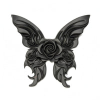 Rose Butterfly Ornament Dollhouse Decoration Dark Gothic Miniature Scene Accessory 3D Butterfly Ornament Miniature Home Decor