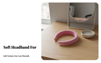 Soft Plush Headbands for Kids coral tan Brown