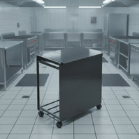 Trash Bag Holder Cart with Lid 3-Compartment Trash Bag Holder Cart Easy Access