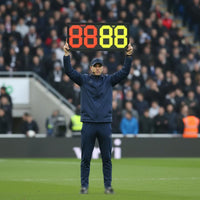 Double-Sided Substitution Board Glow-in-the-Dark Soccer Substitution Board Metal Frame Scoreboard for School Field