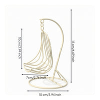 Iron Chair Ornament Metal Wire Chair Sculpture Mini for Garden