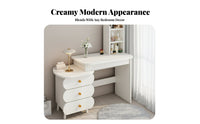 Vanity Set with Lighted Mirror Vanity Desk Dressing Table Storage Drawers Space-saving Design Suitable for Women Apartment Bedroom Walk-through Closet