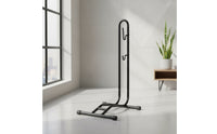 Upright Floor Bike Stand Vertical Freestanding Bike Rack Stable Two-Wheeler Repair Stand Space-Saving for Cyclists, Riders, Garage, Home Storage
